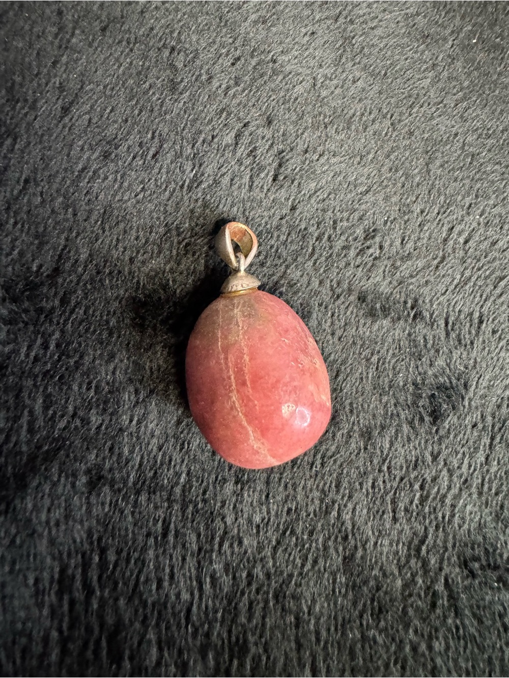 Natural Pink Rhodonite Teardrop Pendant - Women Jewelry